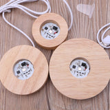 Resin Art Display Wood LED Base 12 Colors RGB with Remote DIY Night Light