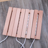 Wooden Lighted Base Stand for Resin Art Rectangle LED Lights Display