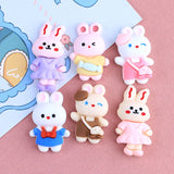 Resin Rabbit Pendant Charms for Diy Jewelry Making