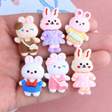 Resin Rabbit Pendant Charms for Diy Jewelry Making