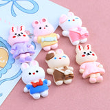 Resin Rabbit Pendant Charms for Diy Jewelry Making
