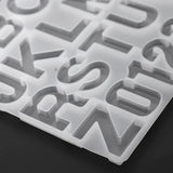 2 Pack Letter Number Silicone Resin Casting Mold for DIY Keychains
