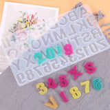 DIY Resin Casting Mold, 2 Pack Letter Number Silicone Molds for Clear Keychains