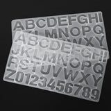 DIY Resin Casting Mold, 2 Pack Letter Number Silicone Molds for Clear Keychains