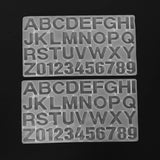 2 Pack Letter Number Silicone Mold for Resin Keychains