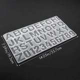 DIY Resin Casting Mold, 2 Pack Letter Number Silicone Molds for Clear Keychains