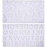 2 Pack Letter Number Silicone Molds for Resin Keychains
