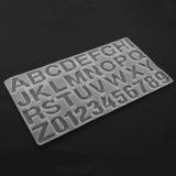 4 Pack Letter Number Silicone Resin Casting Mold for DIY Keychains