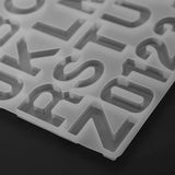 4 Pack Letter Number Silicone Resin Casting Mold for DIY Keychains