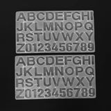 6 Pack Letter Number Silicone Molds for DIY Resin Keychains