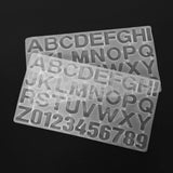 6 Pack Letter Number Silicone Molds for DIY Resin Keychains