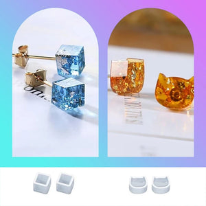 Silicone Resin Earring Molds Kit with Hooks