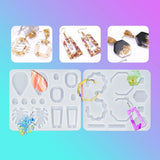 Silicone Resin Earring Molds Kit with Hooks