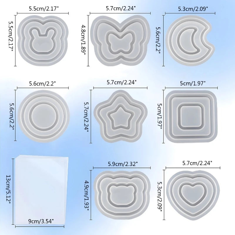 Epoxy Resin Quicksand Shaker Mold for Pendant Jewelry Keychain Craft