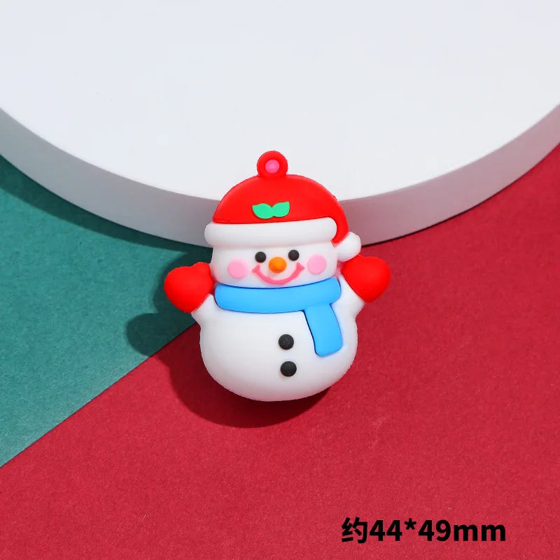 Christmas Cartoon Figures Charms Pendant Resin DIY Jewelry Decor 10pcs/lot