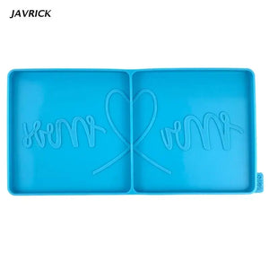 Love Couple Resin Coaster Molds Square Tray Silicone Agate Glossy DIY Craft