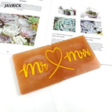 Love Couple Resin Coaster Molds Square Tray Silicone Agate Glossy DIY Craft