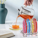 Resin Coaster Molds Set with Stand Storage, Table Base Silicone Mold