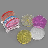 Resin Coaster Molds Set with Stand Storage, Table Base Silicone Mold