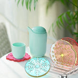 Resin Coaster Molds Set with Stand Storage, Table Base Silicone Mold