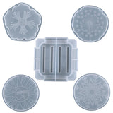 Resin Coaster Molds Set with Stand Storage, Table Base Silicone Mold