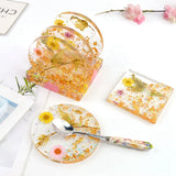 Resin Coaster Molds Set with Stand Storage