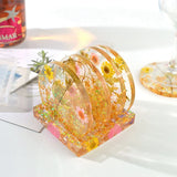 Resin Coaster Molds Set with Stand Storage