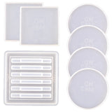 Resin Coaster Molds Set with Stand Storage