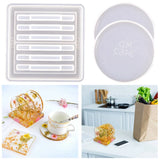 Resin Coaster Molds Set with Stand Storage