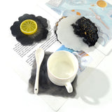 Resin Coaster Molds with Foil Flakes Geode Shapes
