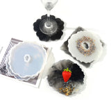 Geode Resin Coaster Mold with Foil Flakes DIY Casting Coaster