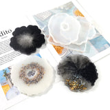 Resin Coaster Molds with Foil Flakes Geode Shapes