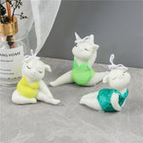 Resin Crystal Mold Silicone Mold DIY Jewelry Pendant Yoga Pig Animal Mold