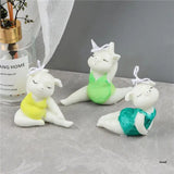 Resin Crystal Mold Silicone DIY Jewelry Pendant Yoga Pig Mold