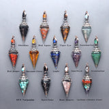 Resin Crystal Pendulum for Dowsing Stand Natural Stone Pendant