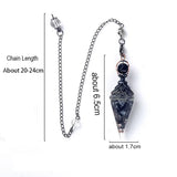 Resin Crystal Pendulum for Dowsing Stand Natural Stone Pendant
