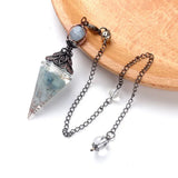 Resin Crystal Pendulum for Dowsing Stand Natural Stone Pendant