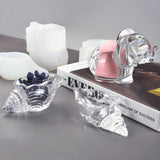 Resin DIY Epoxy Elephant Makeup Storage Shell Silicone Mould