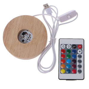 RGB LED Night Light Base w/ Remote Control - DIY Resin Display