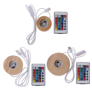 RGB LED Night Light Base w/ Remote Control - DIY Resin Display