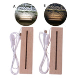 Rectangle LED Light Display Base Stand for Resin Crafts