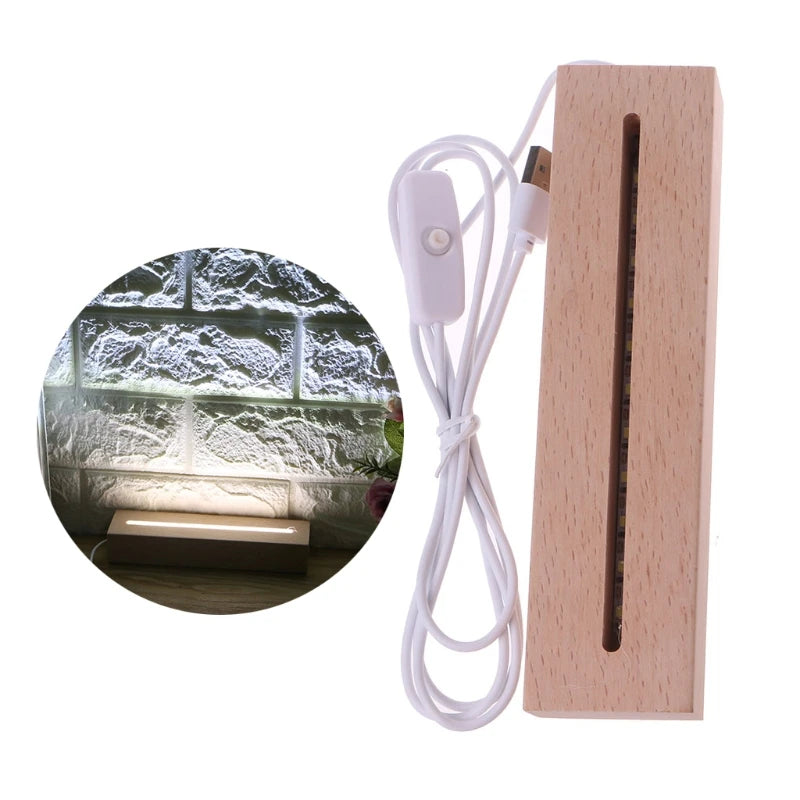 Rectangle LED Light Display Base Stand for Resin Crafts