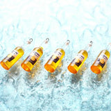 Resin Earring Keychain Necklace Pendant Set of 10 Beer Bottle