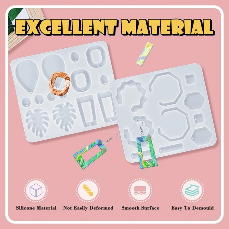 Silicone Resin Earring Molds, DIY Jewelry Hoop Earrings Mold