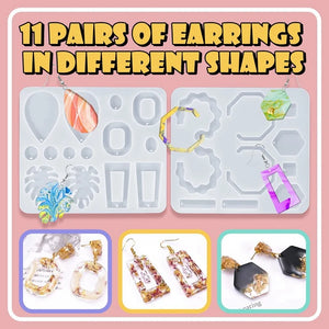 Silicone Resin Earring Molds, DIY Jewelry Hoop Earrings Mold