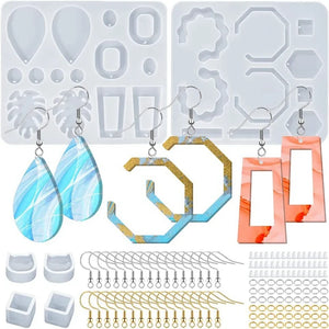 Resin Earring Mold for Epoxy Casting, Hoop Earrings DIY Jewelry