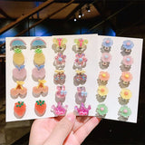 Resin Flower Animal Fruit Clip Earrings Girls Ear Jewelry