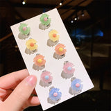 Resin Flower Animal Fruit Clip Earrings Girls Ear Jewelry