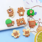 Resin Forest Bear Charms for DIY Jewelry Making