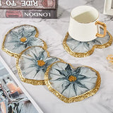Heart Shaped Resin Geode Coaster Molds with Stand